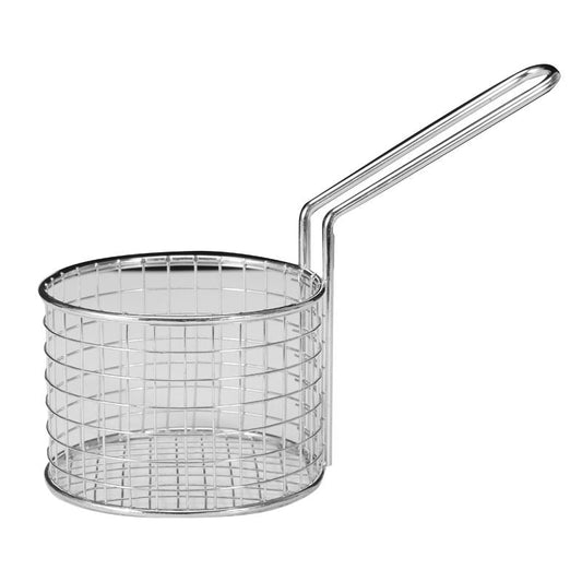 Mini Round Metal French Fries Chips Serving Mesh Basket 10 x 7 cm 7034