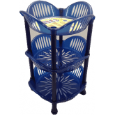 3 Tier Sunflower Vegetable Kitchen Storage Rack W38Cm x D24Cm x H62. Assorted Colours