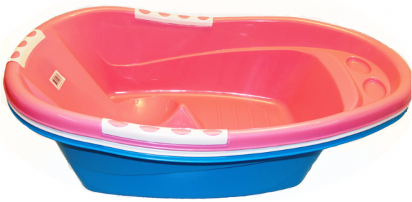 Plastic Baby Bath Tub 80 x 48 cm Assorted Colours H0660