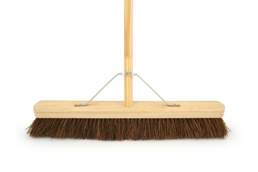 24" Hard Bassine Garden Wooden Broom Brush B24H / KPBASS24H