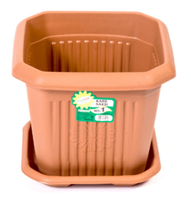 Square Flower Plant Pot Set Number 1