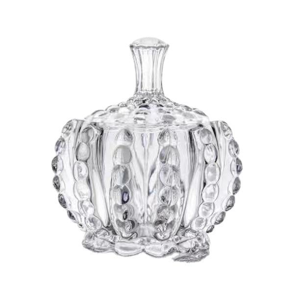 Crystal Glass Sweets Sugar Jar with Lid 8 x 8 cm 6316 A