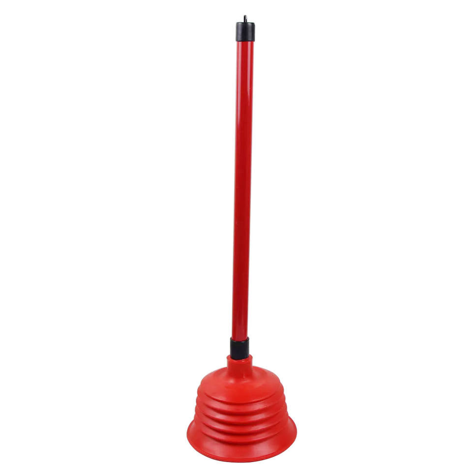 Rubber Bathroom Toilet Plunger 14 x 50 cm Assorted Colours 6851