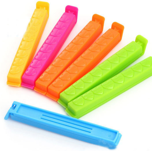 Plastic Food Storage Bag Sealing Clips Pack of 6 Assorted Sizes 6852