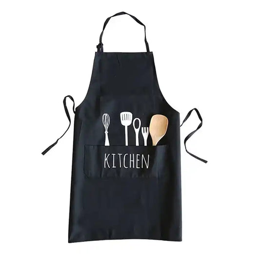 PVC Kitchen Baking Apron with Printed Design 55 x 72 cm Assorted Colours 7005