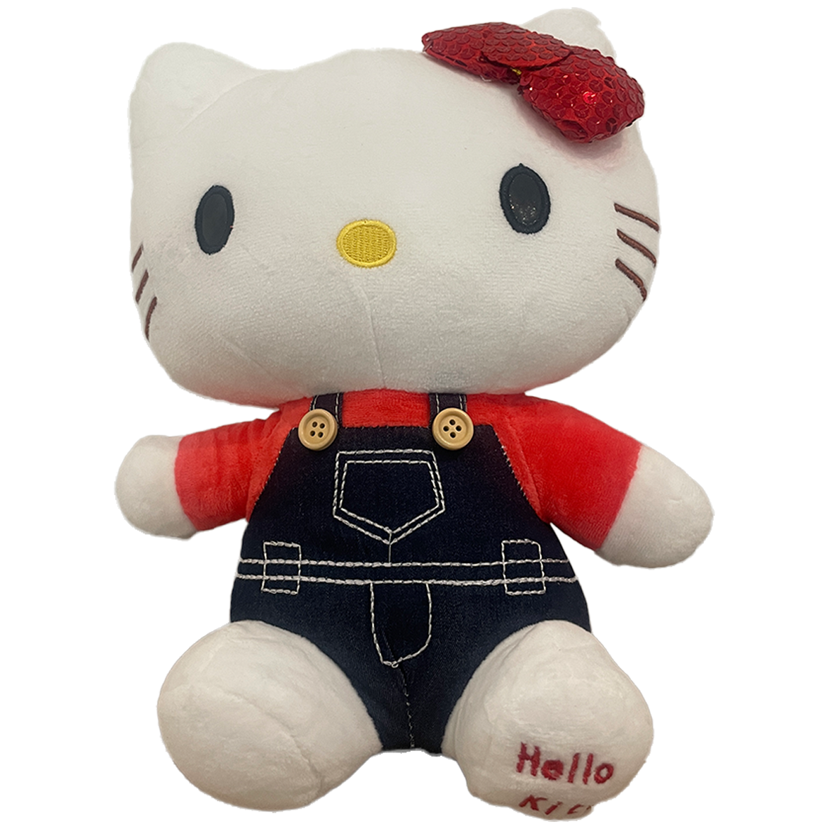 Hello Kitty Cool Dugarees Plush Soft Toy 25cm