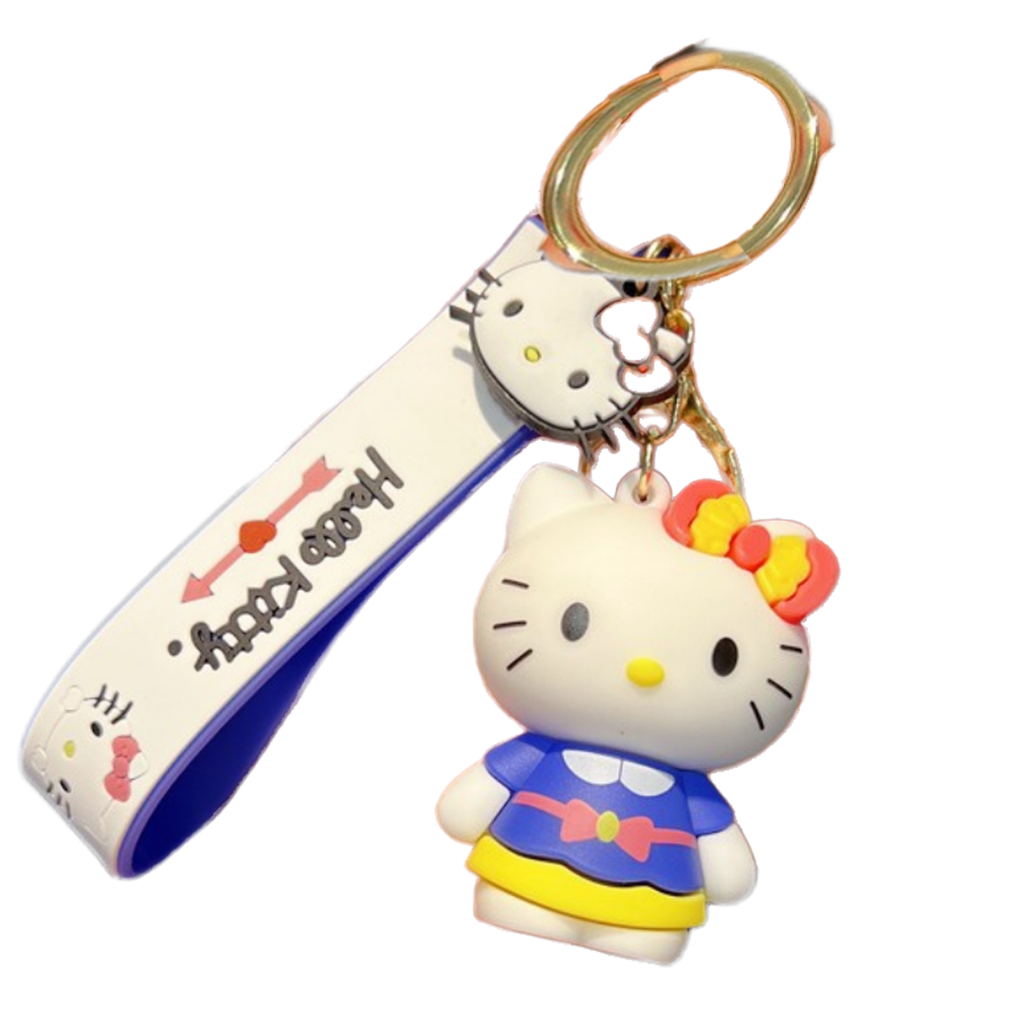 Hello Kitty 3D Silicone Keychain Keyring Pendant