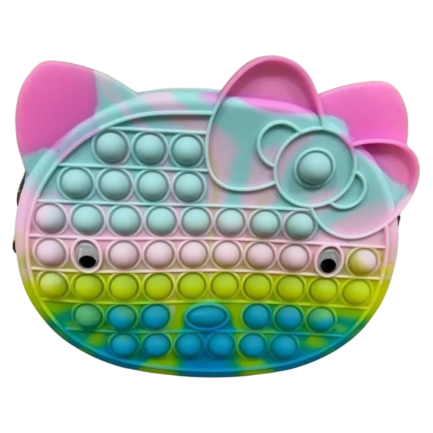Hello Kitty Shape Rainbow Poppit Pop Push Fidget Toy Shoulder Bag