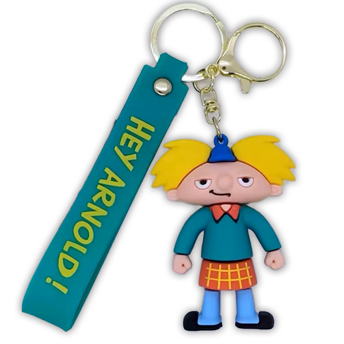 Hey Arnold 3D Silicone Keychain Keyring Pendant