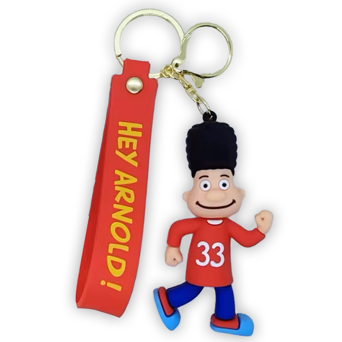 Hey Arnold Gerald 3D Silicone Keychain Keyring Pendant