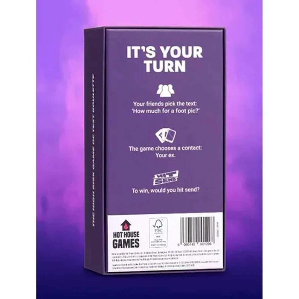 Hit Send Card Game Box Set from KSI & Sidemen, Ultimate Party Game, Challenge Friends with Hilarious Messages, Daring Fun and Unpredictable Outcomes. 300 Cards included