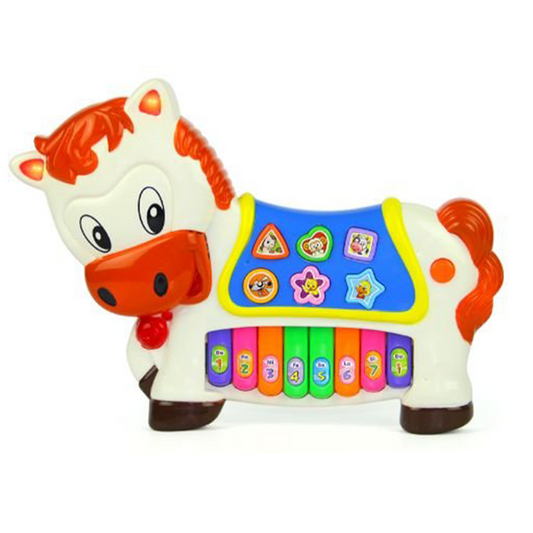 Horse Shape Musical Childrens Toy Piano With Animal Sound