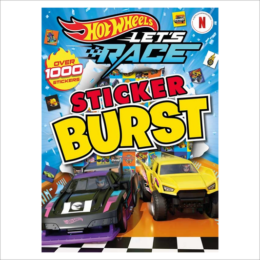 Hot Wheels Let's Race Sticker Burst Sticker Book with over 1,000 Stickers