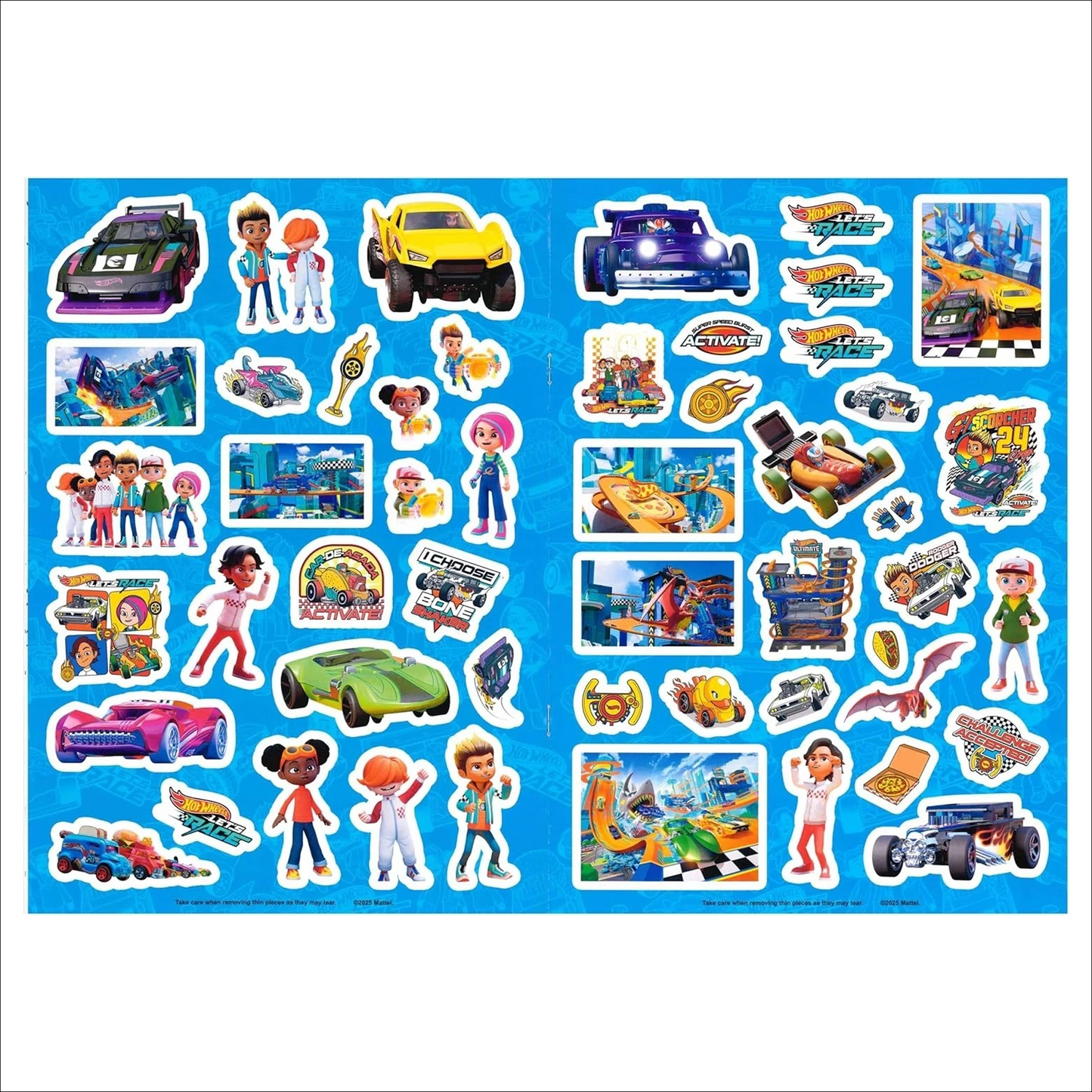 Hot Wheels Let's Race Sticker Book