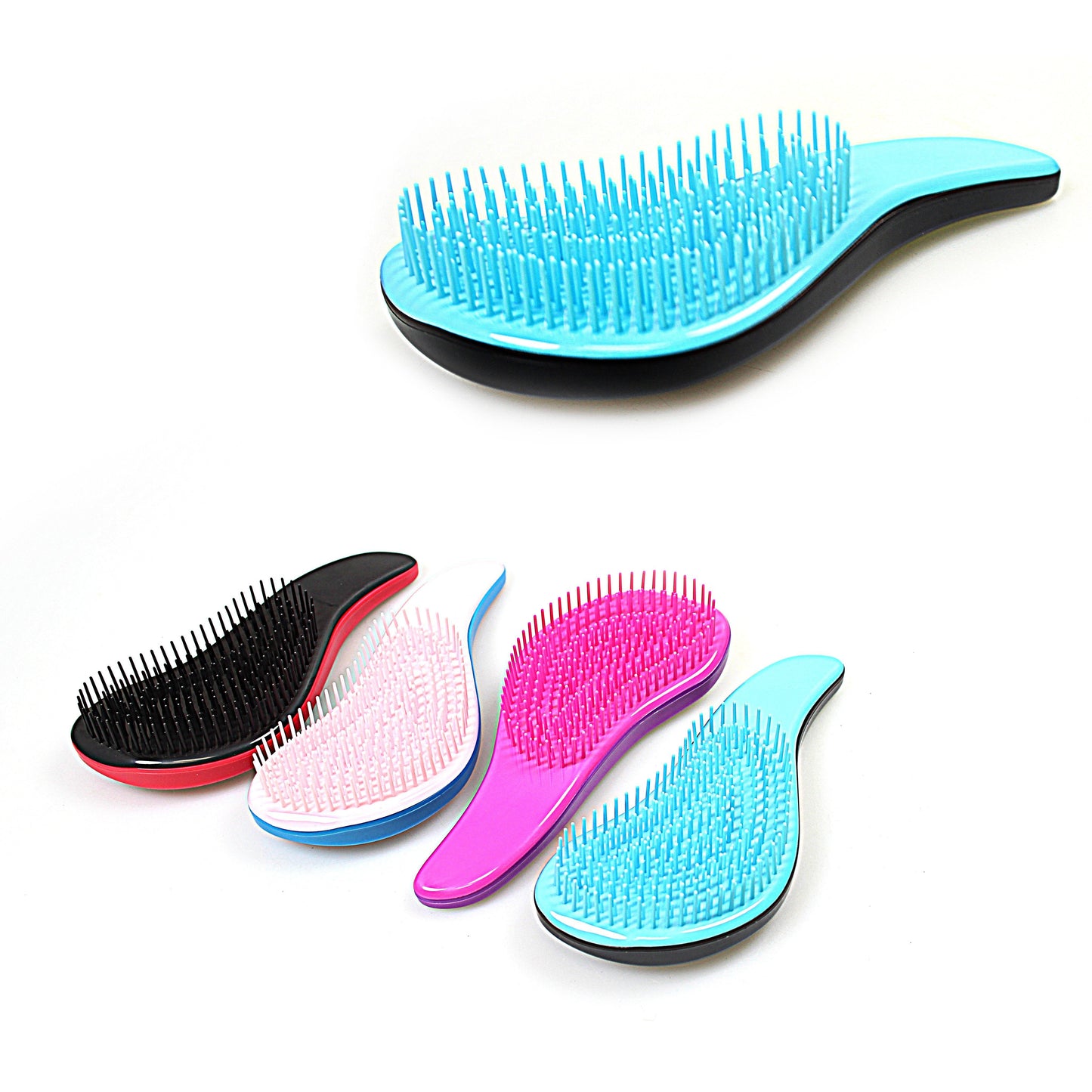 Plastic Detangling Hair Brush 18 cm Assorted Colours 7742