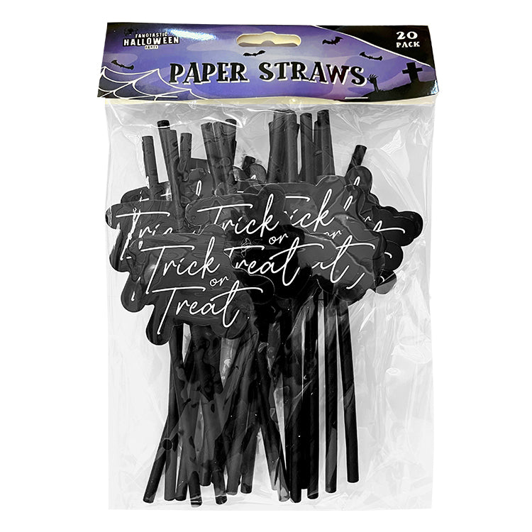 Halloween Trick Or Treat Party Straws x 20