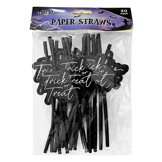 Halloween Trick Or Treat Party Straws x 20