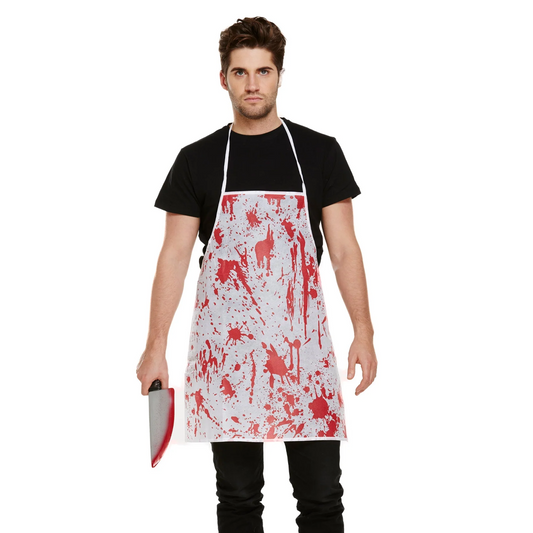 Halloween Fancy Dress Bloody Apron Blood Shots Adult Dress Up Apron