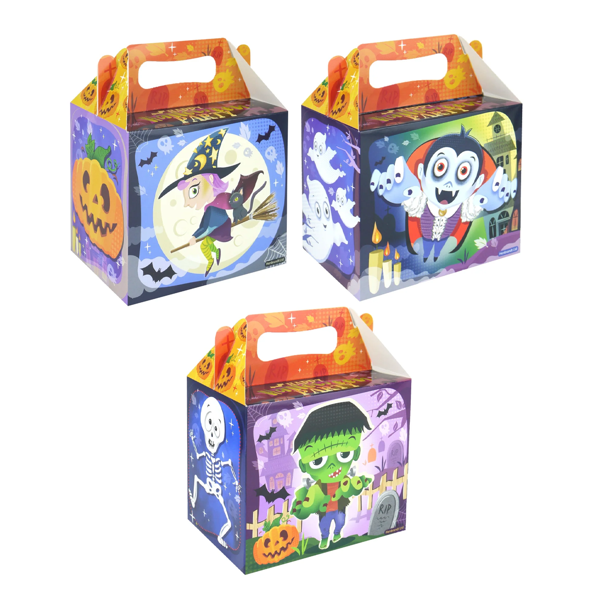 Halloween Lunch Boxes 3 Assorted Designs