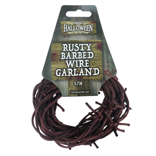 Halloween Rusty Barbed Wire Garland 3.7m