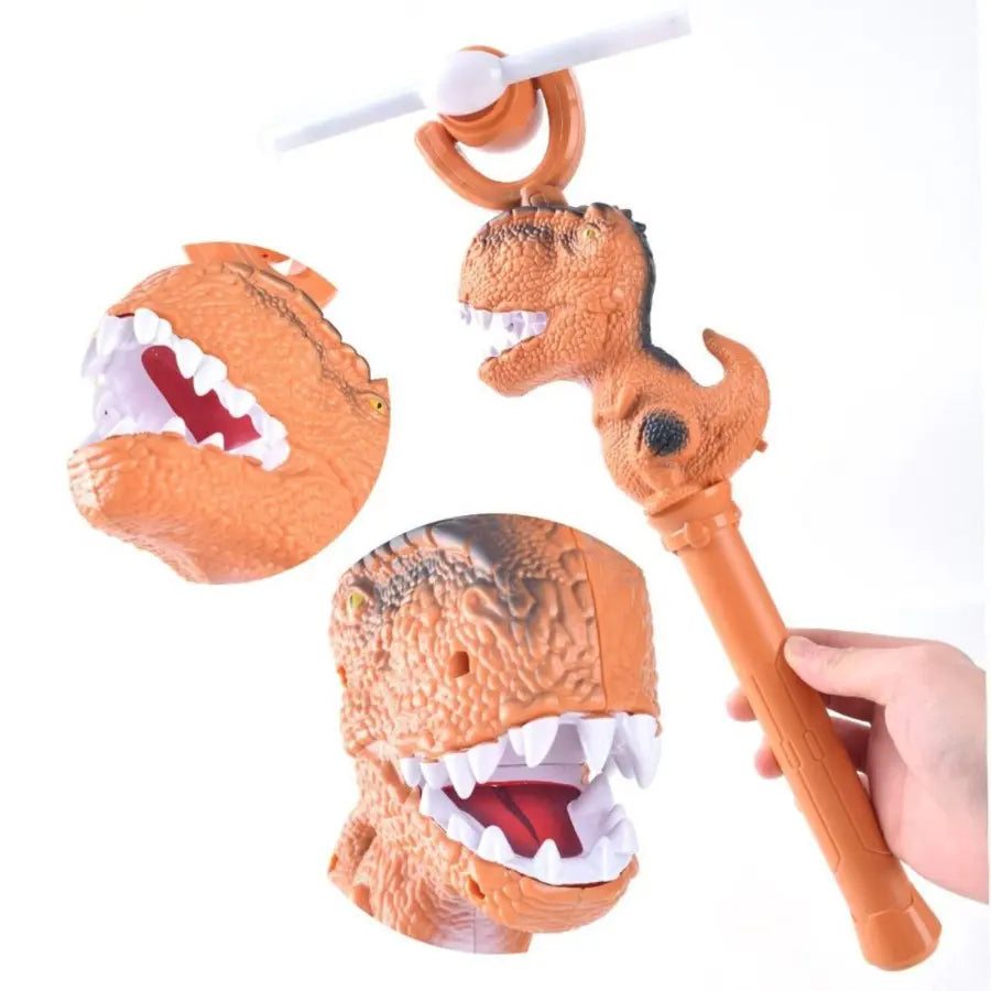 Light Up Dinosaur Spinning Windmill Wand - 2 Colours