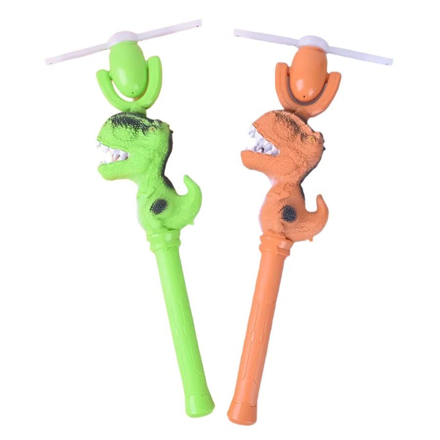 Light Up Dinosaur Spinning Windmill Wand - 2 Colours