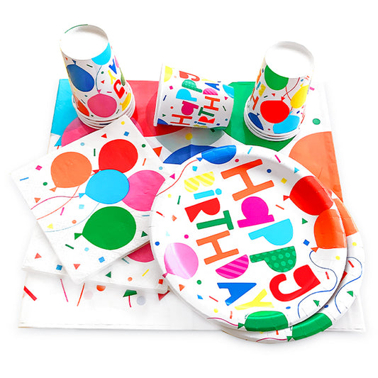 Colourful Balloons Mega Partyware Mix ( 33 Pieces )