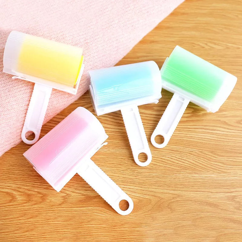 Reusable Sticky Lint Roller With Cover 10 X 16 Cm Assorted Colours