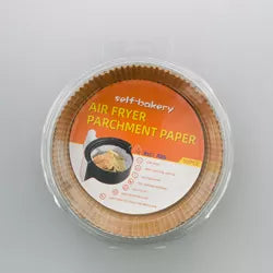 Kitchen Baking Brown Air Fryer Paper Liners Round 160 x 45 mm 100pcs 7046