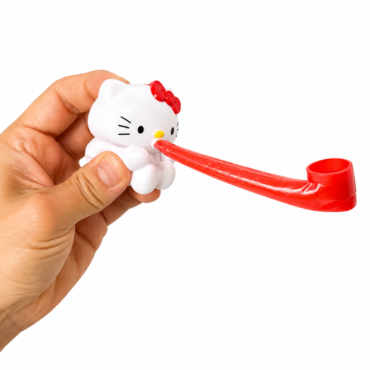 Hello Kitty Style Squishy Blower Whistle Toy