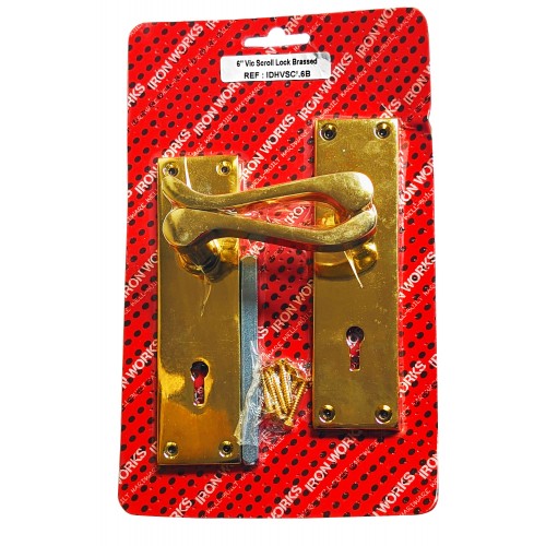 6" Vic Scroll Lock Handle Brassed
