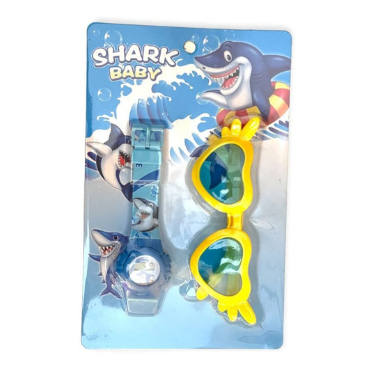 Kids Shark Sunglasses and Watch Set