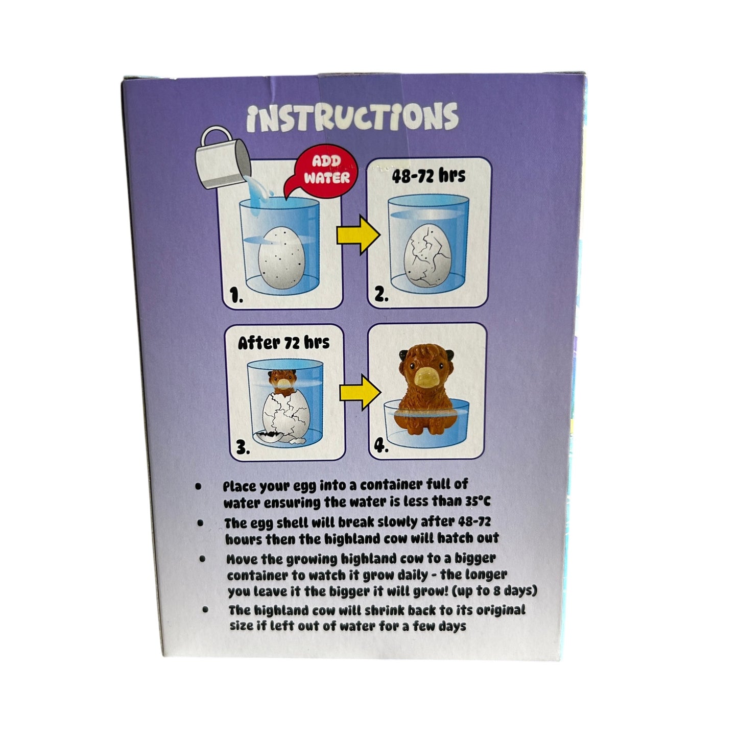 Highland Cow Hatching Egg Toy