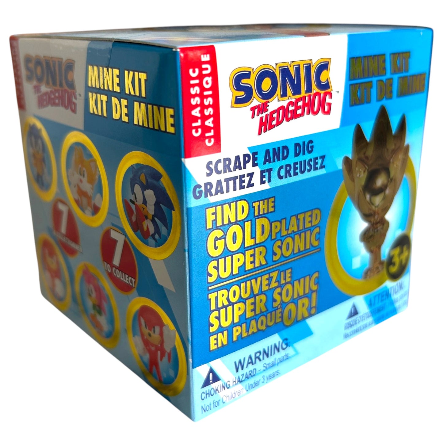 Sonic The Hedgehog Mine Kit Dig‑and‑Discover Toy -  7 Figures To Collect (Includes Rare Gold-Plated Supersonic)