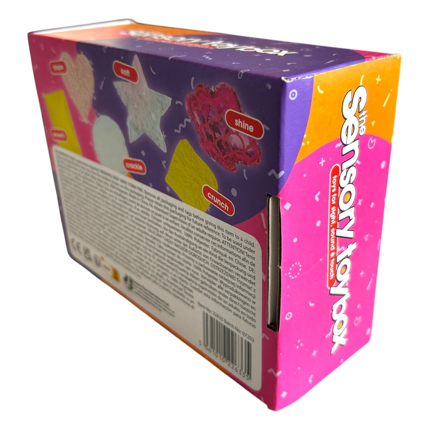 Sensory Toy Box Crackle & Crunch Bean Bags – 6 Piece Tactile Sensory Toy Set for Sight, Sound & Touch - Girls Style