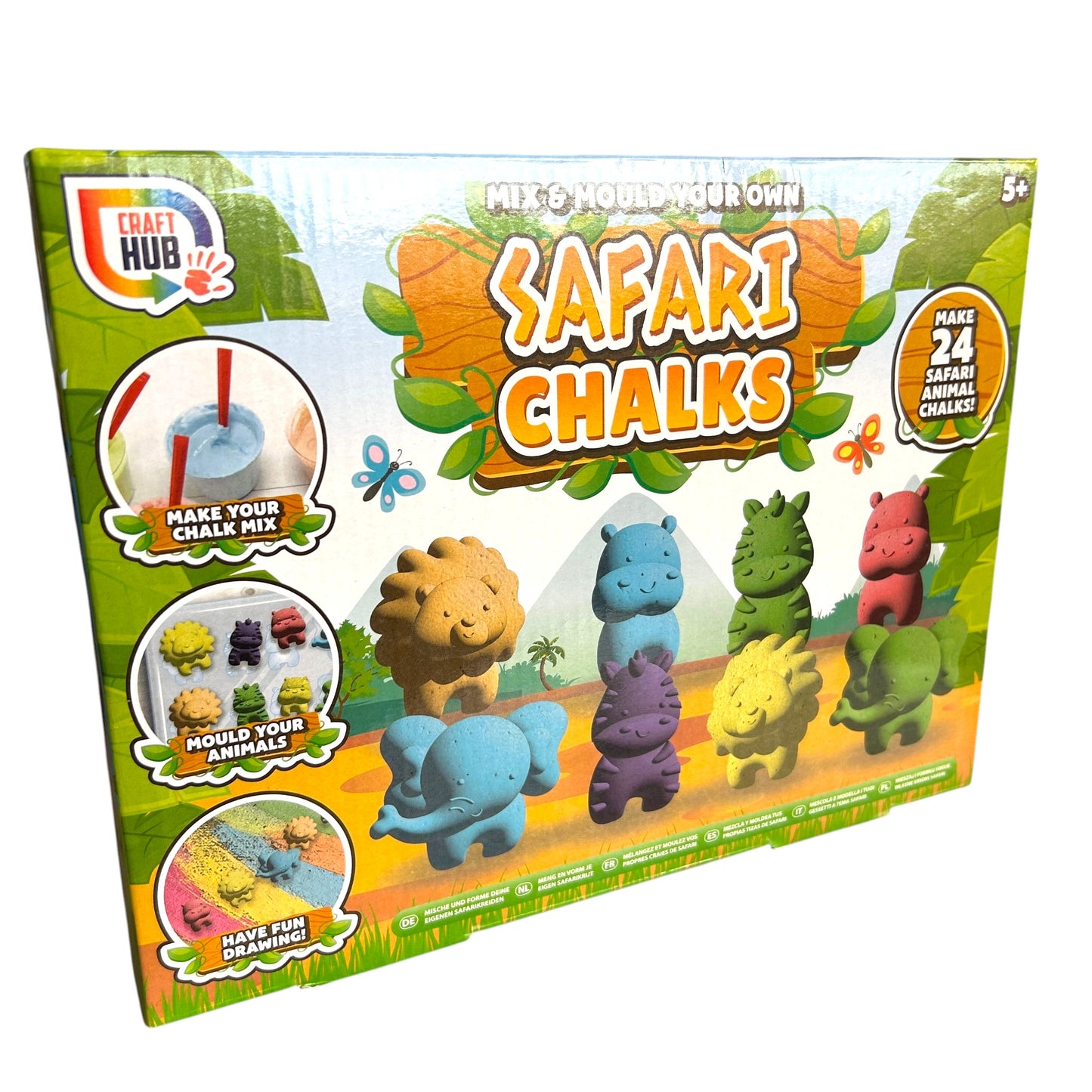 Mix & Mould Your Own Safari Chalks – DIY Animal Chalk Making Kit for Kids