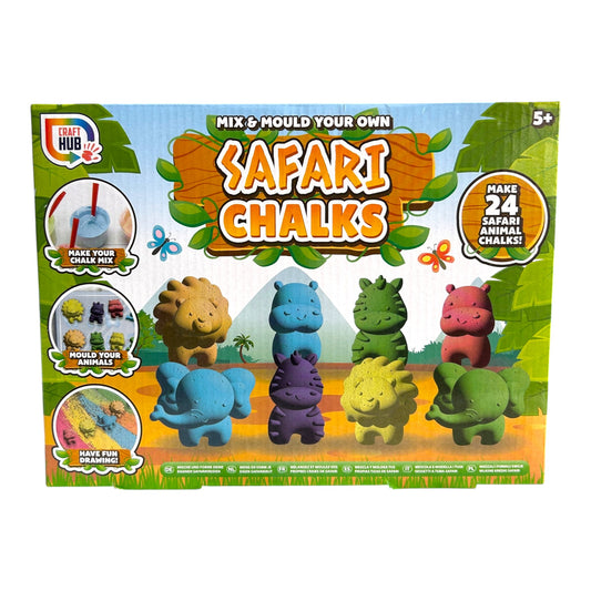 Mix & Mould Your Own Safari Chalks – DIY Animal Chalk Making Kit for Kids
