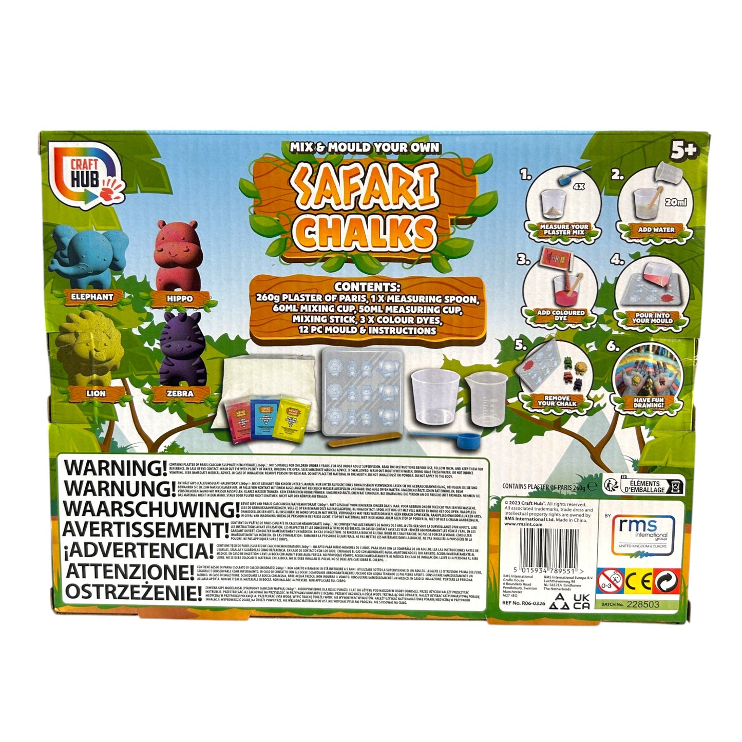 Mix & Mould Your Own Safari Chalks – DIY Animal Chalk Making Kit for Kids