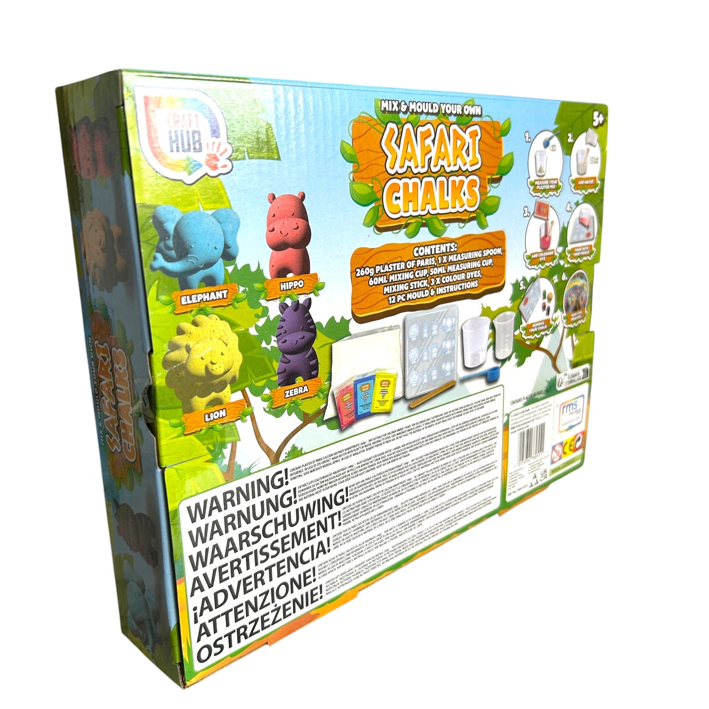 Mix & Mould Your Own Safari Chalks – DIY Animal Chalk Making Kit for Kids