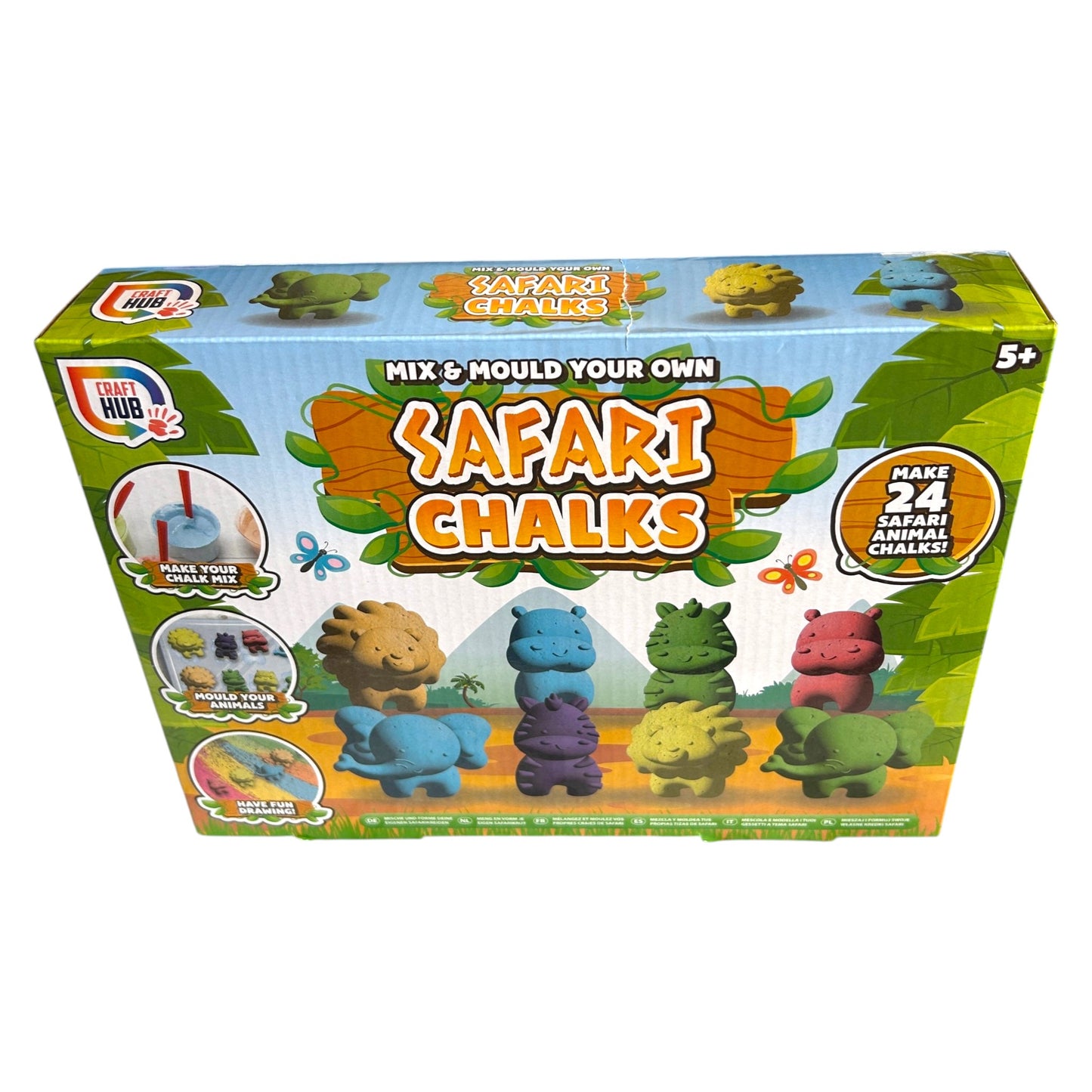 Mix & Mould Your Own Safari Chalks – DIY Animal Chalk Making Kit for Kids
