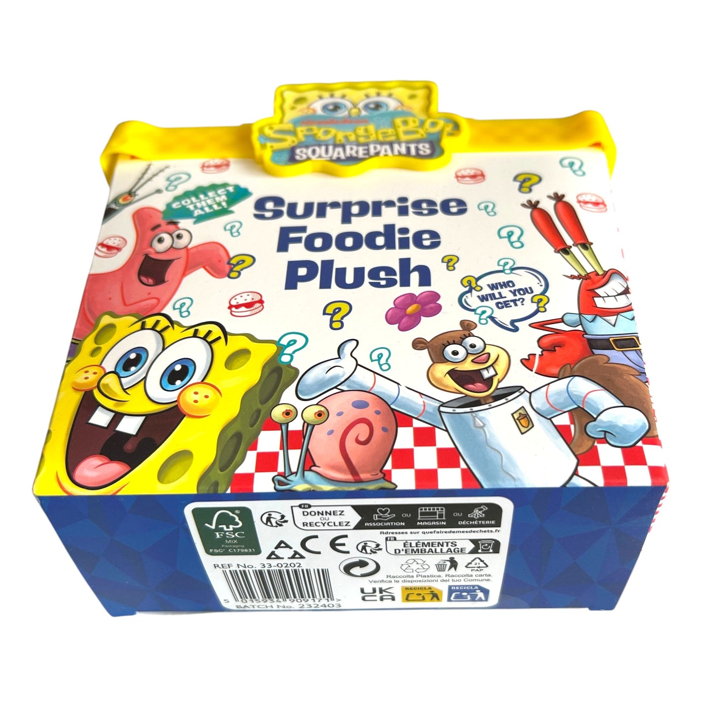 SpongeBob SquarePants Surprise Foodie Plush Mystery Toy – Collectible Soft Character Plush