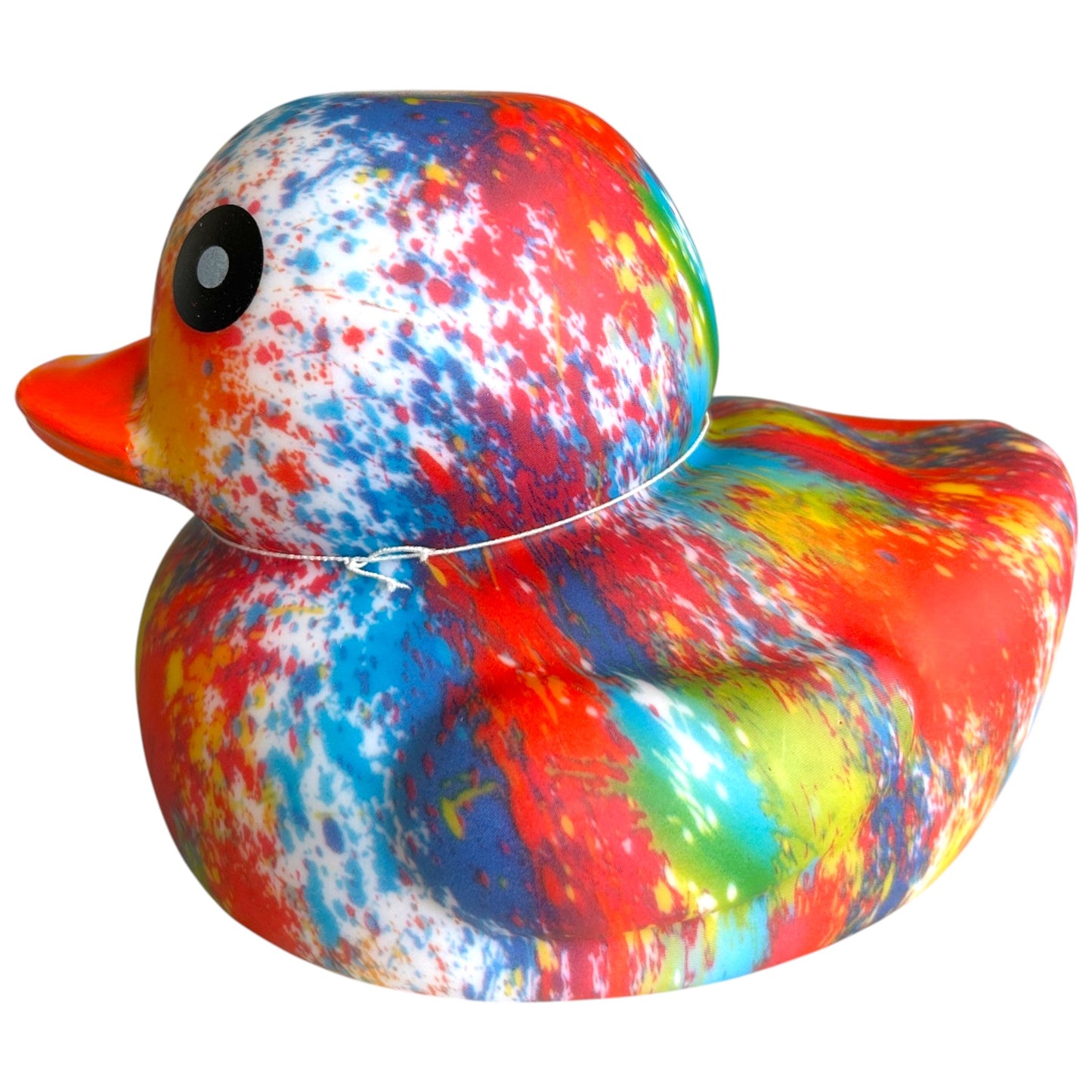 XL Tie Dye Rainbow Rubber Duck Toy