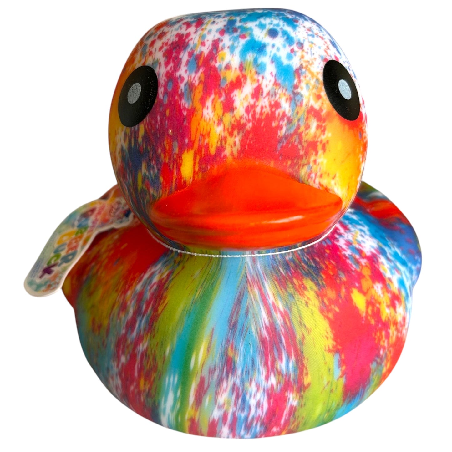 XL Tie Dye Rainbow Rubber Duck Toy