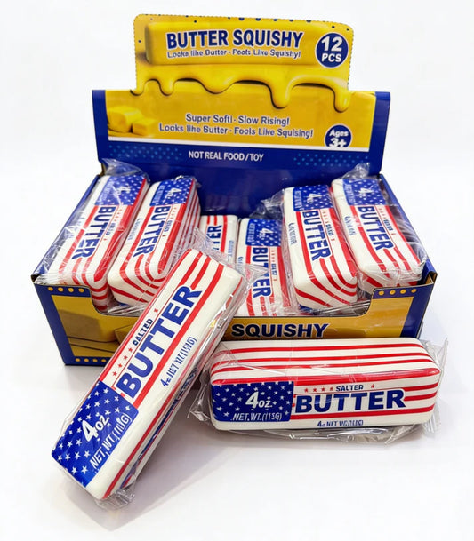 LIMITED EDITION USA American Squisy Butter 15cm Sensory Squish Toy