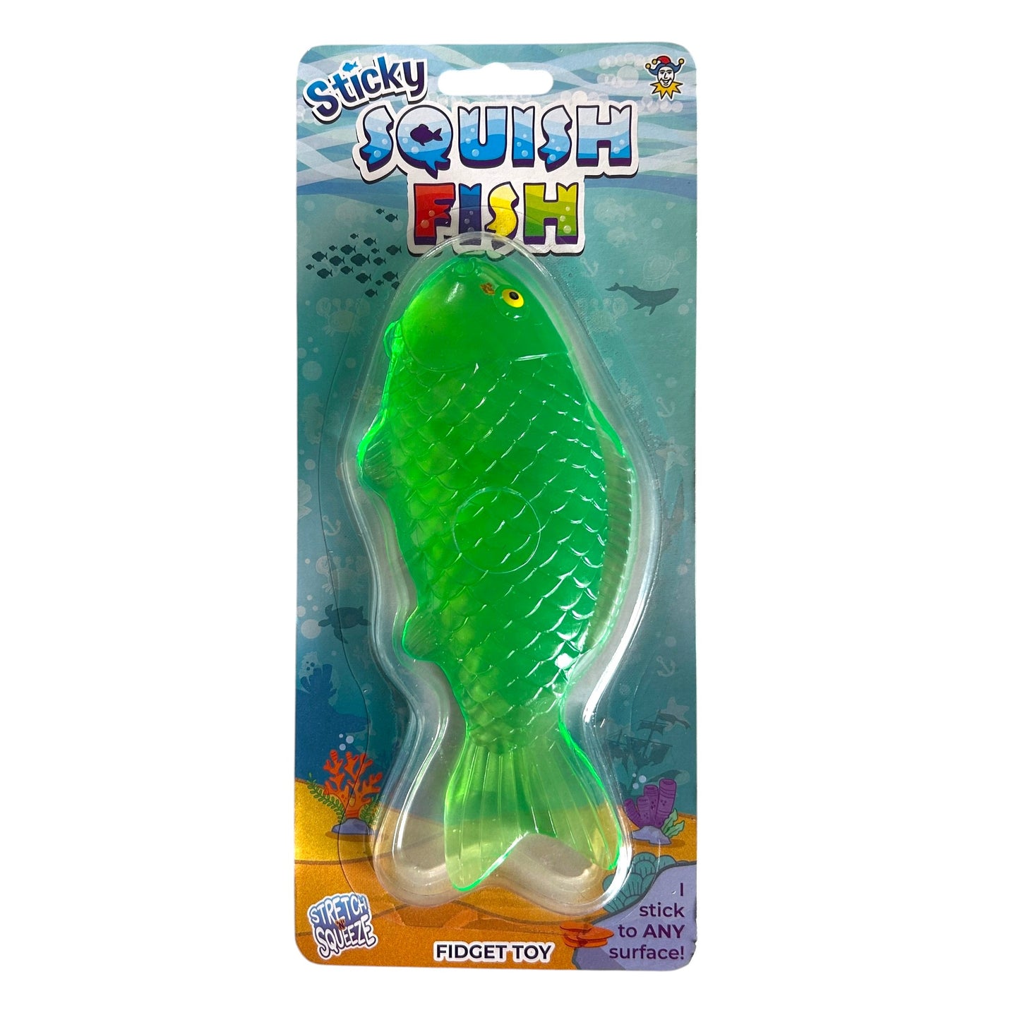 Sticky Squish Fish Fidget Sensory Squishy Toy - 4 Colours