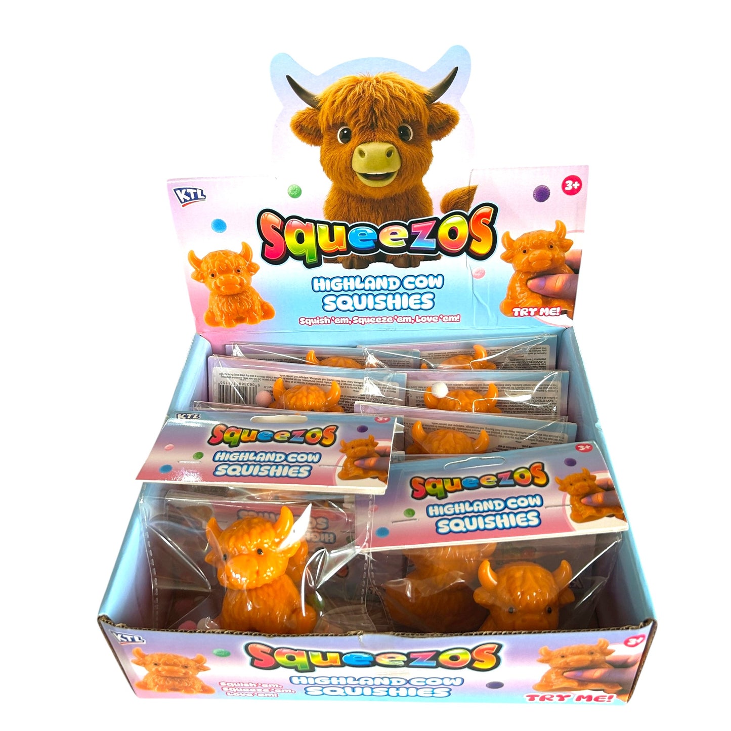 Highland Cow Taba Squish Squishy Squeezos Fidget Sensory Toy