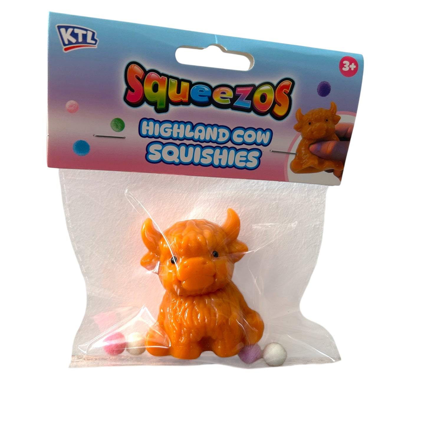 Highland Cow Taba Squish Squishy Squeezos Fidget Sensory Toy