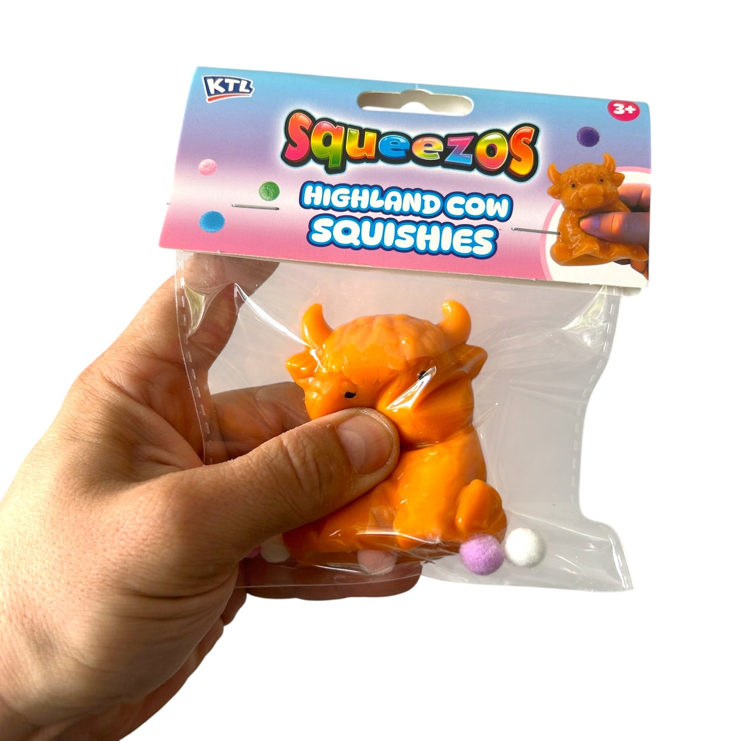 Highland Cow Taba Squish Squishy Squeezos Fidget Sensory Toy