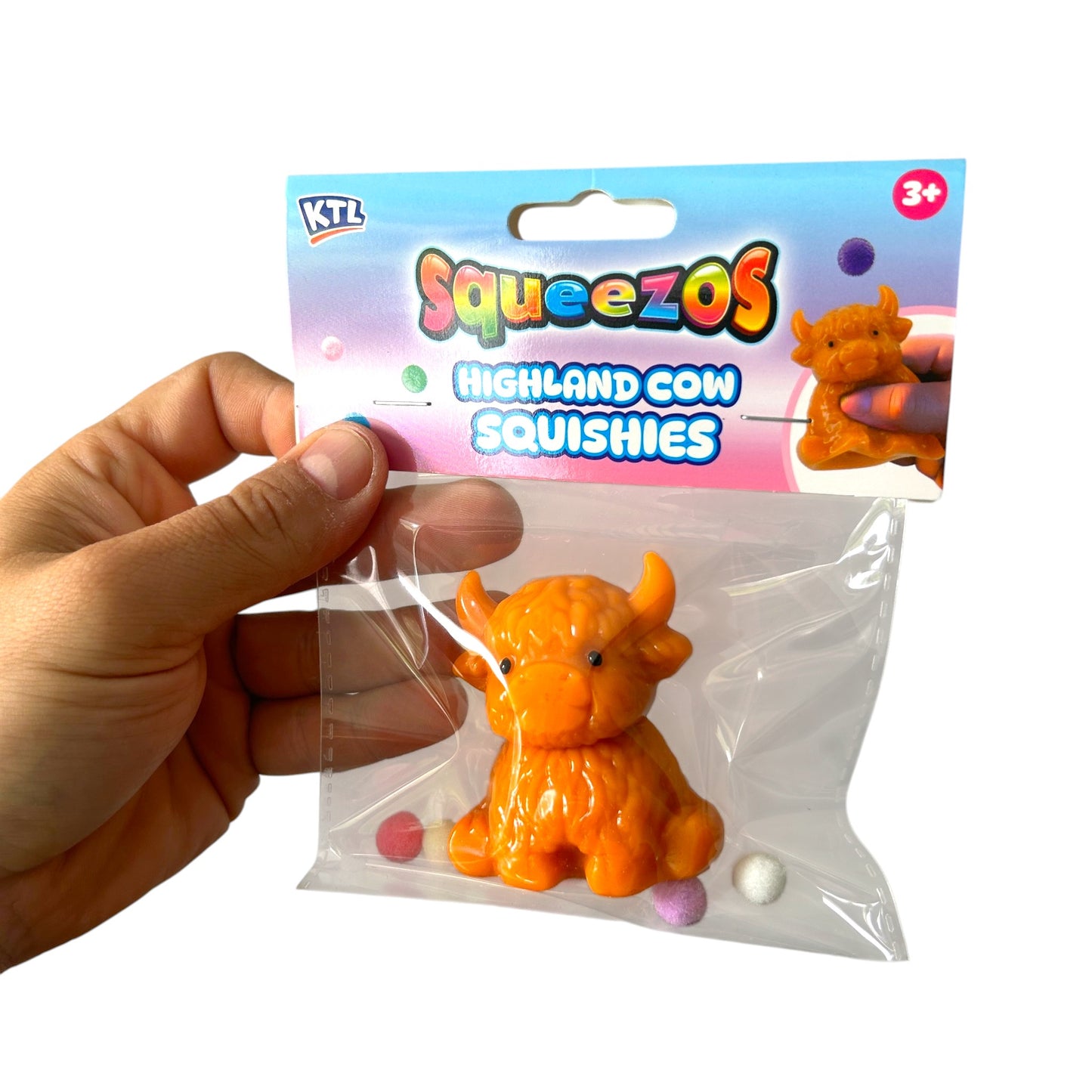 Highland Cow Taba Squish Squishy Squeezos Fidget Sensory Toy