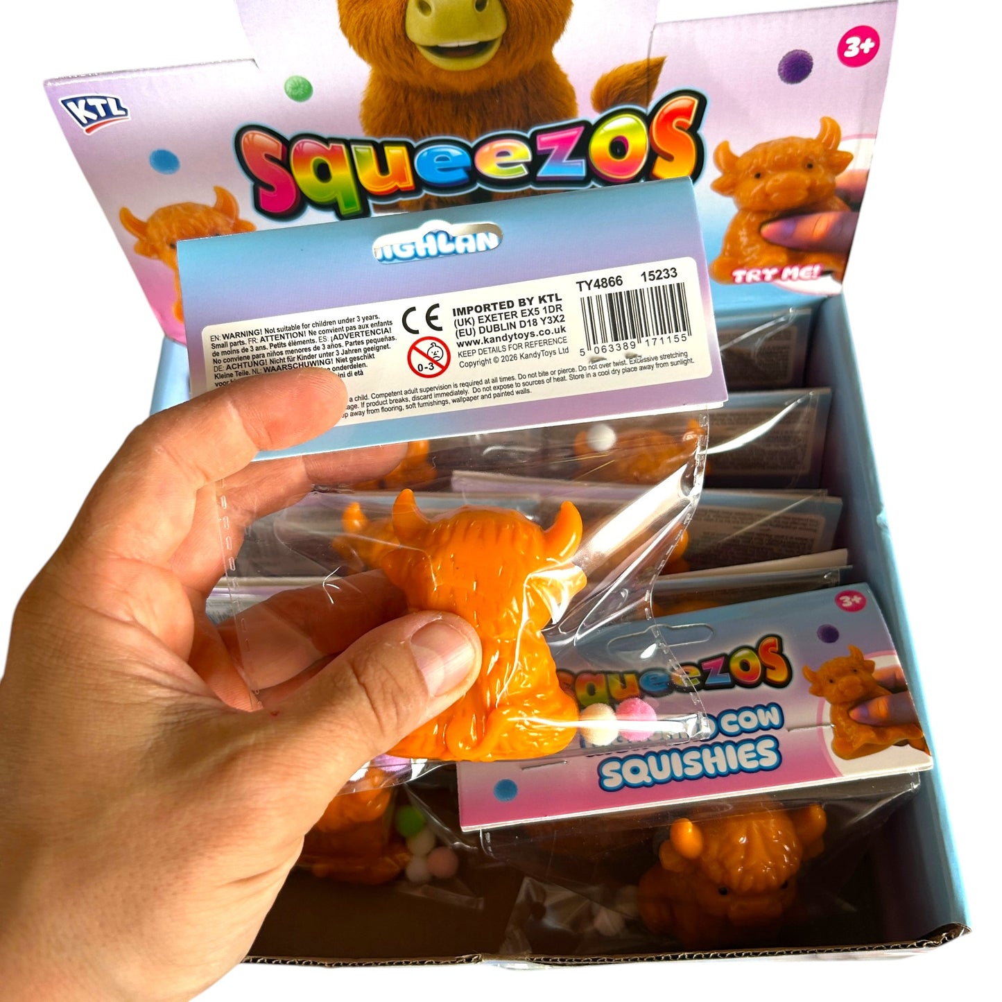 Highland Cow Taba Squish Squishy Squeezos Fidget Sensory Toy